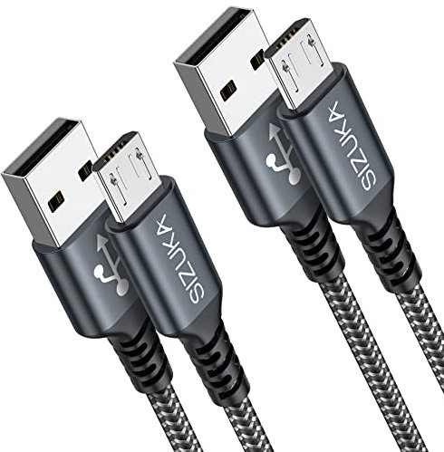 Micro USB Kabel, [2Stück 1M] Nylon USB Kabel High Speed Android Handy Ladekabel für Samsung Galaxy S7/ S6/ J7/ Note 5,Xiaomi,Huawei, Wiko,Motorola,Nokia,Kindle