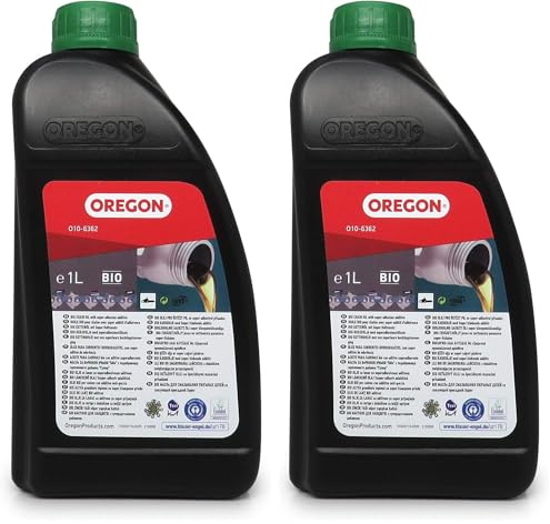 Oregon Scientific Aceite Orgánico y Biodegradable para Lubricar Cadenas de Motosierra (Botella de 1 l) (Paquete de 2)