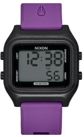 Nixon Unisex Digital Quarz Uhr mit Silikon Armband A1399-192-00