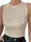 iSpchen Damen Crop Top Perlen Pailletten Stoff Bandeau Top Ärmellos Frühling Street Style,Gold,M（Bitte beachten Sie vor dem Kauf unsere Größentabelle, um eine bessere Passform zu erhalten.）
