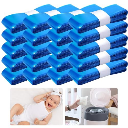 YSWOVUO 20 Recambios Contenedor de Pañales, Bolsa de Relleno para Papelera Pañales Bebe Compatible con Angelcare et Tommee Tippee et Litter Locker II Recambios