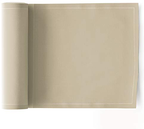 MY DRAP – Rollo de 25 servilletas de tela | Servilletas para Evento | 100% Algodón | Reutilizables | 20 x 20 cm | Color Arena | Formato Rollo, en Unidades Precortadas