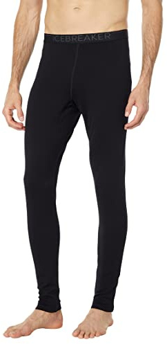 Icebreaker Herren Funktionshose 260 Tech Leggings, Black/Monsoon, L, 104373001L