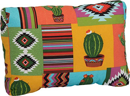 Beo Rückenkissen/Kissen mit Kakteen: 60 cm x 40 cm (orange, gelb, türkis)
