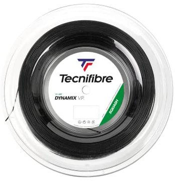 Tecnifibre Dynamix VP 1.15-Bobine 200m Squashsaite, Schwarz