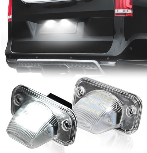 AUTOXBERT 2 x LED Kennzeichenbeleuchtung Für VW T4 Tranaporter Passat Jetta Caddy Touran, 6500K 18SMD LED Kennzeichenleuchten