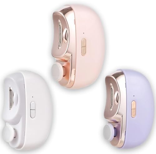 Electric Nail Clippers & Trimmer 2-in-1 – Quiet USB-C Rechargeable Automatic Nail File w/LED Light & Catcher, Safe Grooming Kit for Baby, Kids, Adults, Seniors, Thick Toenails, Portable & Painless