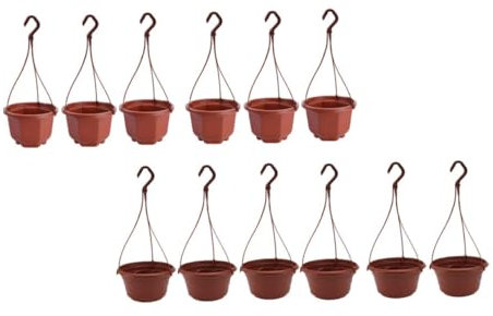 Milisten 12 Pezzi vaso da fiori in plastica balcone vasi sospesi per piante all'aperto contenitore per piante all'aperto accessori da giardino contenitore di piante Caffè