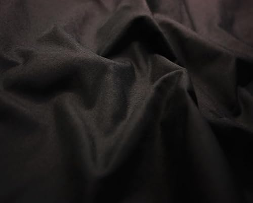 Needleberry Polycotton Fabric - Metre x 112cm - 80% Polyester 20% Cotton - Lightweight Durable Material for Sewing, Crafts & Dressmaking (Black, 5 Meters)