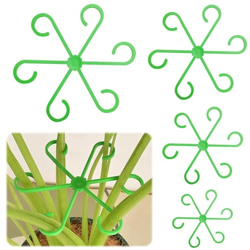 Quesuc 4 Soportes Para Plantas, Soporte Plantas Reutilizables, Anillo Para Sujetar Plantas, Para Flores, Plantas Trepadoras Plantas En Maceta, Hortensias, Anémonas, Tomates, Plantas Monstera