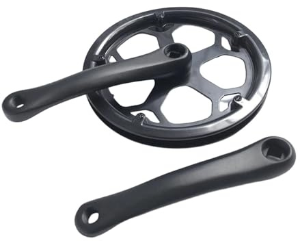 SZLIFE Guarnitura per Bicicletta, Corona Singola, Set di pedivelle per Bicicletta, velocità Singola, Facile Installazione, Riparazione e Sostituzione della