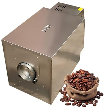 Torréfacteur Café Inox, Torréfacteur Café Maison Avec Tambour Rotatif, Torréfacteur Automatique Café Pour Une Torréfaction Uniforme,Pour Torréfaction Café Maison(2.2KW)