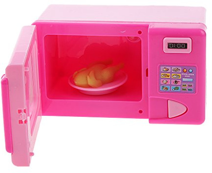Folpus Microondas de Juguete Miniatura Plástico Simulación Electrodoméstico Infantil por Batería Adecuado para Juegos de rol Educativo Regalos para