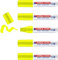 edding 4090 - Pennarello a gesso – giallo fluo – 5 pennarelli – punta a scalpello 4 – 15 mm – ampia penna a gesso per lavagna cancellabile – per scrivere finestre, vetro, specchio – penna con colori