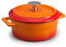 Pentole Agnelli COGHSRP10420O Slowcook Casseruola con Maniglie e Coperchio, Ghisa, Arancione, 2.6 L - 20cm