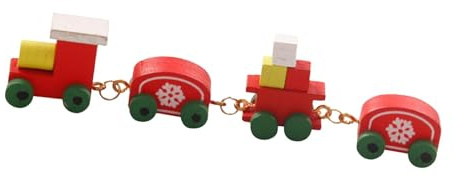 harayaa Treno in Miniatura, Modello di Vapore, Treno di Natale, Treno Meccanico Fai da Te, Ornamento, Mobile Artigianale, Adatto per Plastici Ferrovia, Rosso