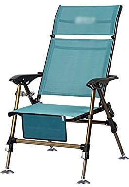 MOOWI Camping Stuhl Wilde Angelstuhl Faltbare Liegestühle mit verlängern anhebbaren Beinen Einstellbare Rückenlehne for Wildberge Camping 550 lbs Anglerstuhl
