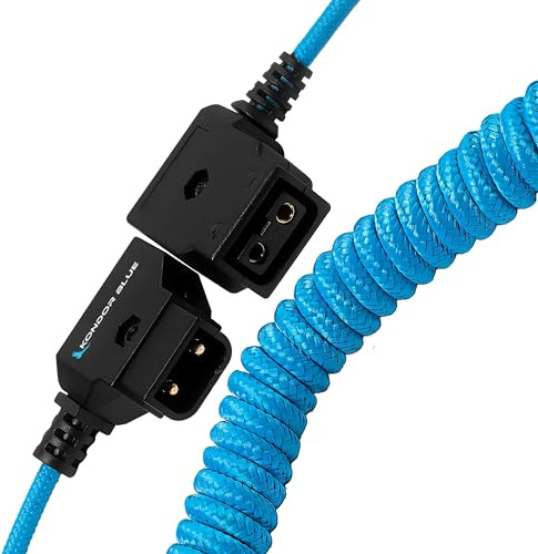 Kondor Blue D-Tap Extension Male to Female Coiled Cable