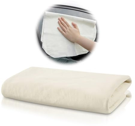 Auto Ledertuch Fensterleder Echt Leder, Fensterleder 60x40cm Saugfähiges Weiches Ledertuch, Auto-Reinigungstuch Qualität Naturbelassenes Echt Leder Autoleder Trockentuch Natürliches Reinigungstuch