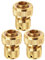 Tesmotor Messing-Schlauchverbinder, Schlauchende, Schnellverbinder für 1,9 cm (3/4 Zoll) Gartenschlauch, erweiterbare Stretcharmaturen, Wasserhahn-Adapter, Anschlüsse, 3 Stück