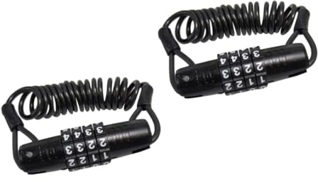 BESPORTBLE 2pcs Theft Bike Password Lock Portable Wire Lock for Scooters and Motorcycles Cable Security for Outdoor Use