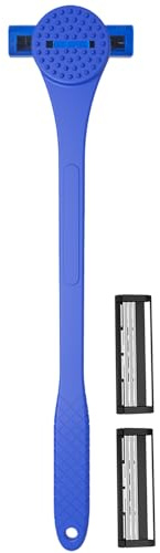 Depiladora Para Espalda Hombre - Herramienta De Aseo Corporal Multiángulo,Depilador y Masajeador 2 en 1 Portátil y Ergonómico para Mantenimiento Diario Masculino