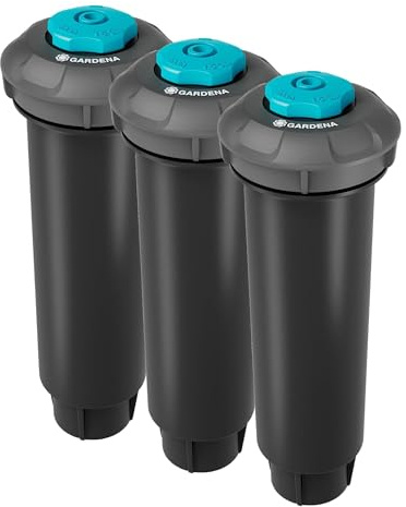 Gardena Système d'arrosage Arroseur escamotable SD30: Petites pelouses jusqu'à 30 m², portée de 1,5 à 3 m, avec buse de pulvérisation, Filetage intérieur 1/2 (8241-20) (Lot de 3)