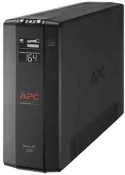 APC UPS 1500VA UPS Battery Backup and Surge Protector, BX1500M Backup Battery Power Supply, AVR, Dataline Protection