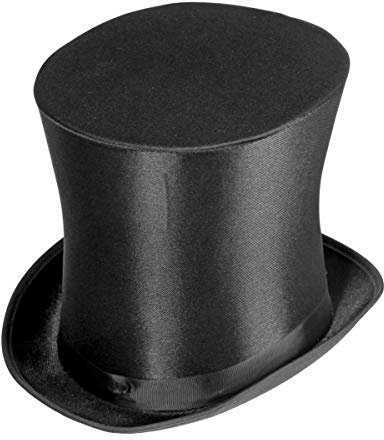 Horror-Shop Schwarzer XXL Zylinder im 20er Jahre Stil