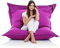 SMOOTHY Original Cotton Indoor XXL Sitzsack 400L Riesensitzsack Sitzkissen Sessel aus Baumwolle für Kinder & Erwachsene (180 x 140 cm, Amethyst-Lila)