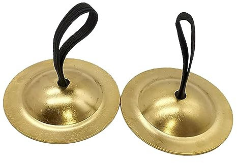 LOVIVER Kinder-Handbecken, Crash-Becken für Kinder, pädagogische Percussion-Fingerbecken für Konzerte, Chöre, Präsentationen, Veranstaltungen, Konzerte, 5.5CM