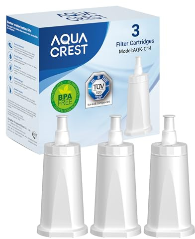 AQUA CREST Kaffeewasserfilter, Ersatz für Sage® Appliances Kaffeemaschine SES008WHT0NEU1 BES008, SES008/SES810/SES875/SES880/SES920/SES980/SES990, TÜV SÜD Zertifizierte (3) (Verpackung kann Variieren)