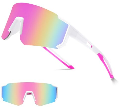Ruikdly Lunettes de cyclisme Fast Glasses Fast Glasses Rave Lunettes de vélo de route pour hommes Lunettes de soleil de sport Protection UV400 pour hommes femmes Activités de plein air telles que le