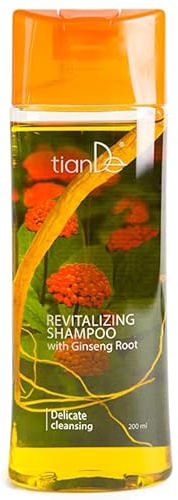 TianDe Revitaliserande schampo med Ginsengrot, 20151E, 200 ml skonsam rengöring av skadat hår