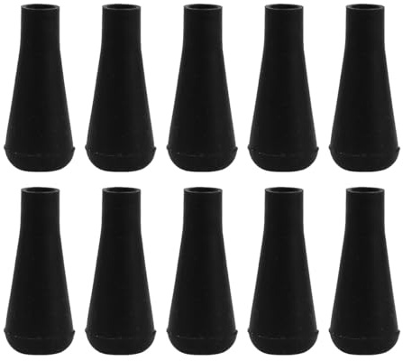 Hoite Lot de 10 pointes de flèche en caoutchouc de rechange pour flèches en fibre de verre et carbone (noir, 8 mm)