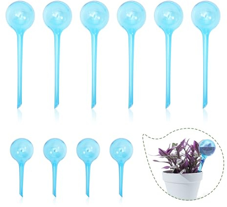 Bamworld Plant Watering Globes 10pcs Self-Watering System for Indoor Outdoor Plants, Automatic Irrigation Device Flowerpot Home Garden, Vacation Care Water Conservation Bulbs