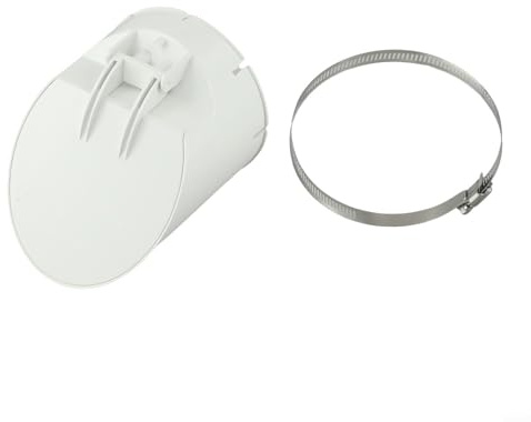 Yuanpgky PVC Anti-Odor and Insect-Proof Rainwater Drainage Pipe Cover Filter, 50-160mm White Strainer Cap with Clamp for Outdoor Balcony Garden Floor Drains(110mm)