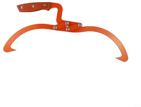 Pinze per tronchi resistenti, in acciaio inossidabile, gancio con presa sicura, sollevamento e trascinamento fino a 150 kg, per la raccolta della legna da ardere e spazzola, arancione, 8 13 (33 cm)