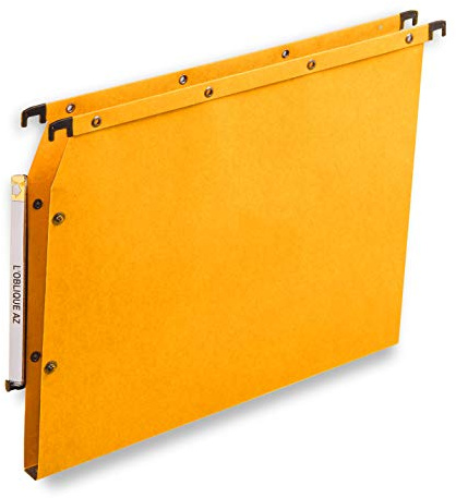 Elba Ultimate Carte Kraft Lot de 25 Dossiers Suspendus pour Armoire A4 Fond 15mm Jaune