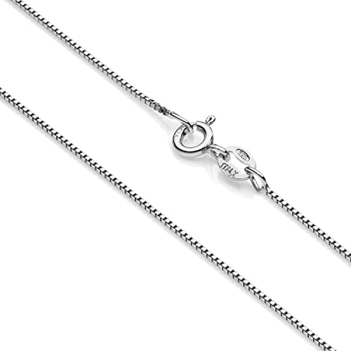 Aka Gioielli® - Collana Donna in Argento Sterling 925 Rodiato - Catenina Modello Veneziana 1 mm - Lunghezza: 50 cm