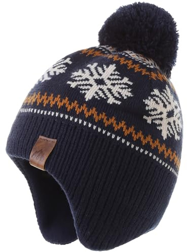 Monimo Jungen wintermütze Stricken Hut Verdicken Ohrenschützer Hut für Kinder