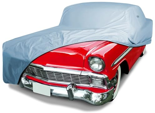 iCarCover Custom Car Cover for 1950-1957 Chevrolet Bel Air 2-Door, 4-Door, Waterproof All Weather Rain Snow UV Sun Protector Full Exterior Weatherproof Indoor Outdoor Car Cover with Strap