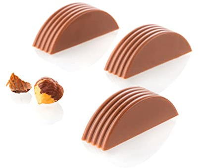 Silikomart |Riga-P, Molde Tritan para Chocolate, 24 Cavidades, Paquete de 10 Moldes, Medidas 47.8 x 15 mm h 16 mm Volumen 10 x 26 ml Tot. 192 ml