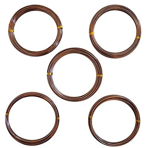 Basteldraht für,Bonsai Aluminiumdraht,Bonsai Draht,Flexibler Eisendraht, Kreatives Bonsai-Kit, 5 Größen, Eloxierter Aluminium-Bonsai-Draht – 1,0 mm, 1,5 mm, 2,0 mm, 2,5 mm, 3,0 mm (50 Meter) (Braun)