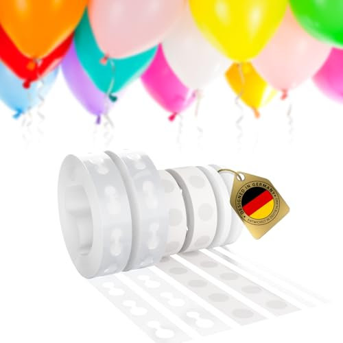 Luftballon Girlande [2 x 5 m] - inkl. Klebepunkte - inkl. 10m Dekoband • XXL Ballon Girlande Set • Klimaneutral & Wiederverwendbar • Ballonband • Ballon Girlande für Geburtstag, Jubiläum, Hochzeit