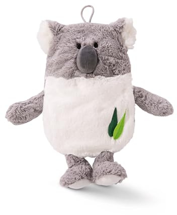Värmeflaska koala 300 ml 34 cm grå - Hållbar 2 i 1 - Mjukt och gosigt plyschtjur samt värmefilt för flickor och pojkar - Plyschleksak, värmefilt för säng från 10 månader