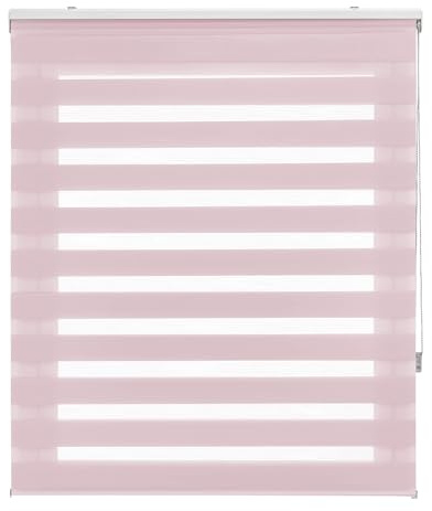 ECOMMERC3 | Estor Enrollable Noche y Día Elegante Tamaño 120x250 - Estor Noche y Día Doble Tejido Tamaño Tela 117x245 - Estor Fácil Instalación Color Rosa