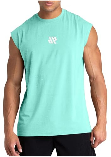 Camiseta Tirantes Hombre,Camisetas de Tirantes Verano Moda Hombres Diario Deporte Gym Camiseta Sin Mangas con Cuello Redondo Fitness Impresión Chaleco Holgados Casual T-Shirt Tank Top