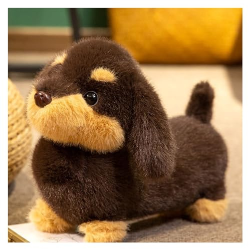 LCEDHZOC Simulation Dackel Hund Kuscheltiere, Süße Plüsch Weiche Dackel Hund Plüsch Kissen Geschenk for Kinder Jungen Mädchen Home Decor(33CM/12.9IN)