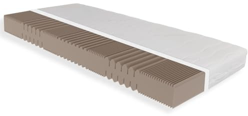 Sleepneo Matratze 100x200, Höhe 18cm, Härtegrad H5, 7 Zonen Kaltschaummatratze 100x200 cm, Antibakterieller Active Greenfirst Bezug ideal für Allergiker, waschbar mit 4-seitigem Reißverschluss